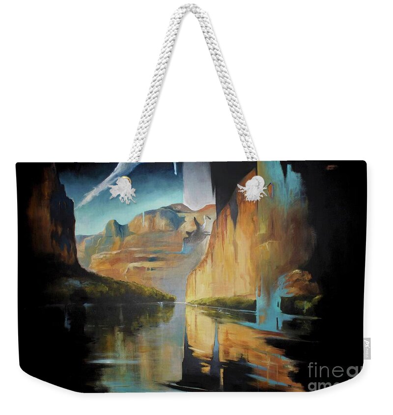 Lin Petershagen Weekender Tote Bag featuring the painting Yosemite by Lin Petershagen