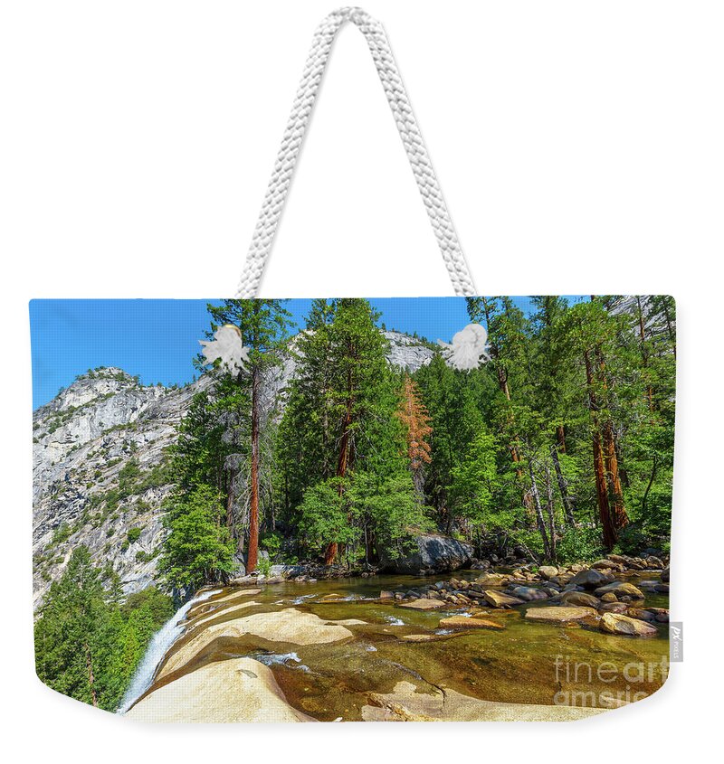 Yosemite Weekender Tote Bag featuring the photograph Yosemite National Park Vernal Falls top by Benny Marty