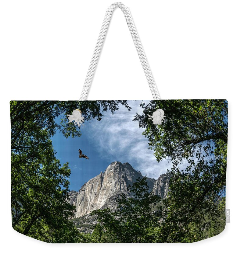 Landscape Weekender Tote Bag featuring the photograph Yosemite Osprey by Romeo Victor