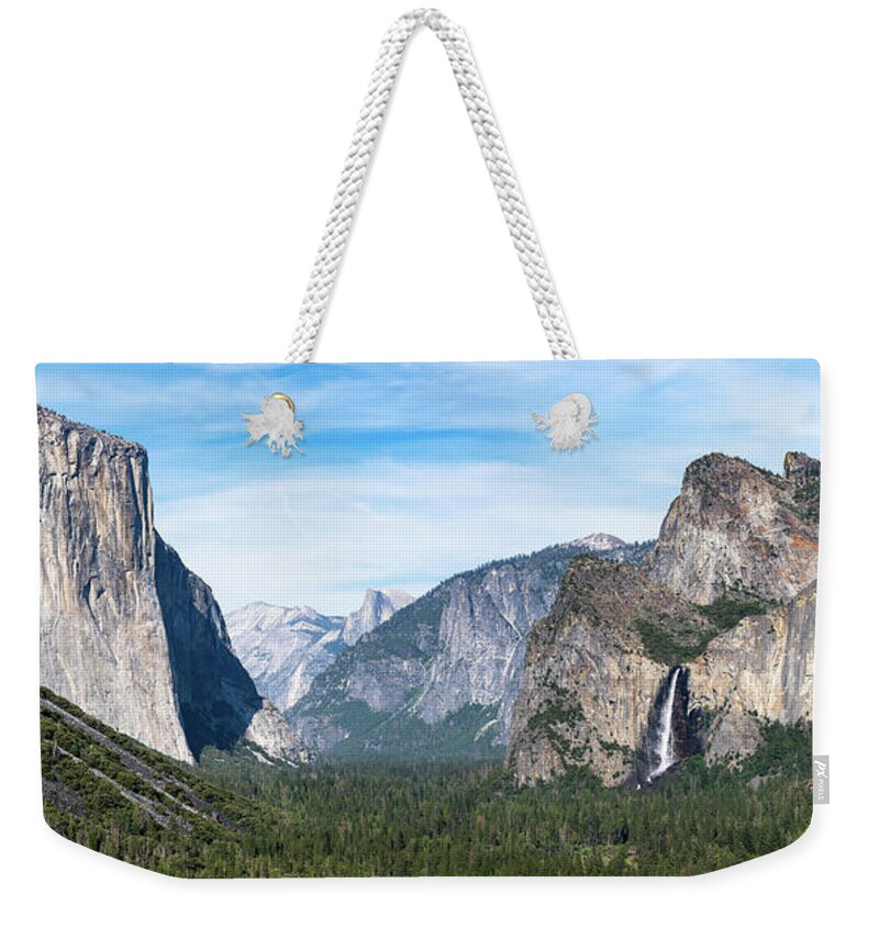 Bridalveil Falls Weekender Tote Bag featuring the photograph Yosemite Panorama by Kevin Suttlehan