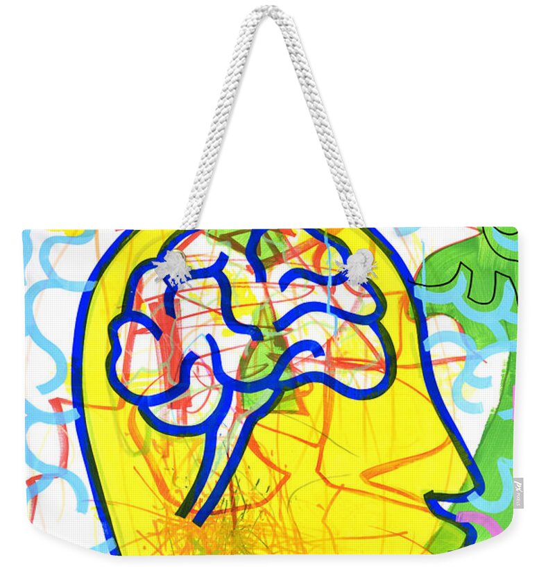 Art For Mental Health Weekender Tote Bag featuring the painting You Are Not Broken x by Pistache Artists
