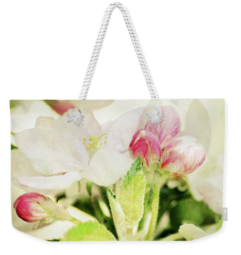 Apple Blossoms Weekender Tote Bag featuring the photograph You Make Me Smile by Kathi Mirto