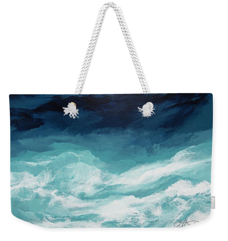 Water Weekender Tote Bag featuring the painting You Will Not Fear by Linda Bailey