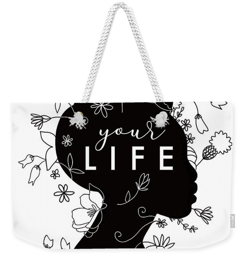 Black Lives Matter Weekender Tote Bag featuring the painting Your Life Matters - Black Lives Matter Art by Elizabeth Robinette Tyndall