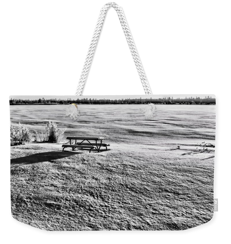 Marl Lake Weekender Tote Bag featuring the photograph Your Table is Ready by Joe Holley