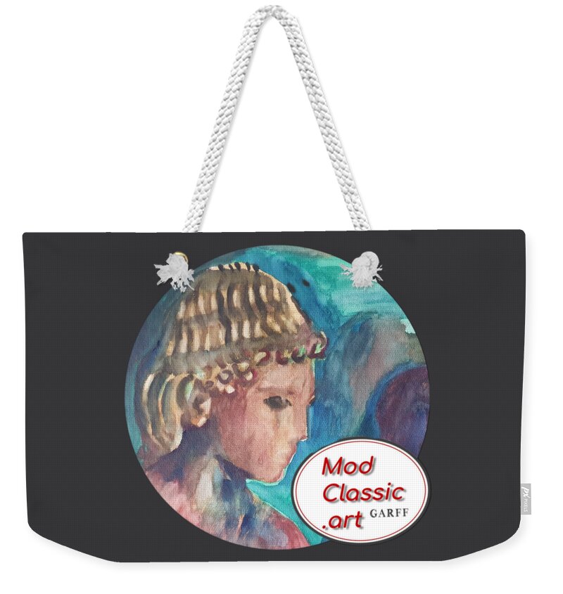 Sculpture Weekender Tote Bag featuring the painting Youth ModClassic Art Style by Enrico Garff
