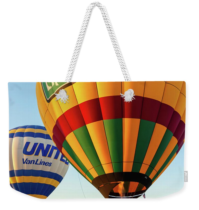 Arizona Weekender Tote Bag featuring the photograph Yuma Balloon Festival-104.jpg by Jack and Darnell Est