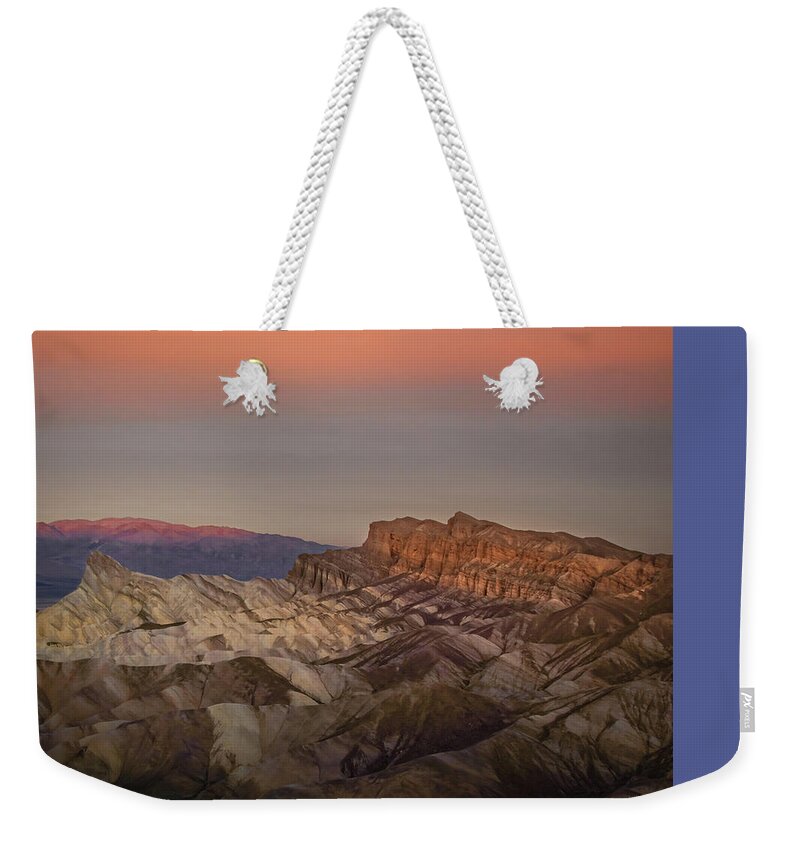 Death Valley Sunrise Weekender Tote Bag featuring the photograph Zabriskie Sunrise by Rebecca Herranen