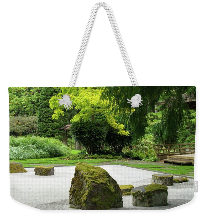 Seattle Weekender Tote Bag featuring the photograph Zen Garden by Grey Coopre