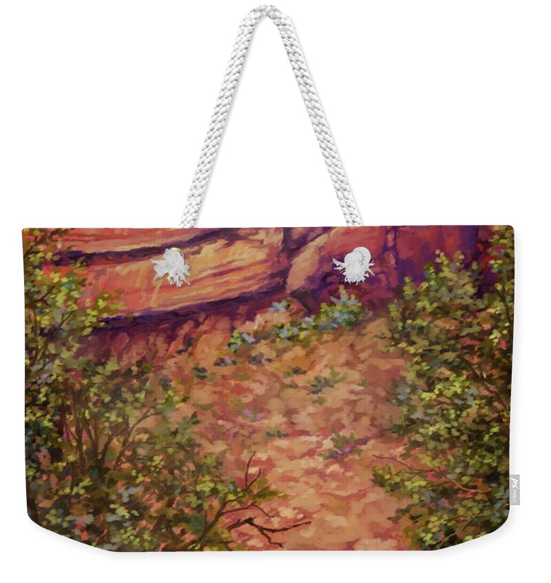 Park Weekender Tote Bag featuring the painting Zion by Hans Neuhart