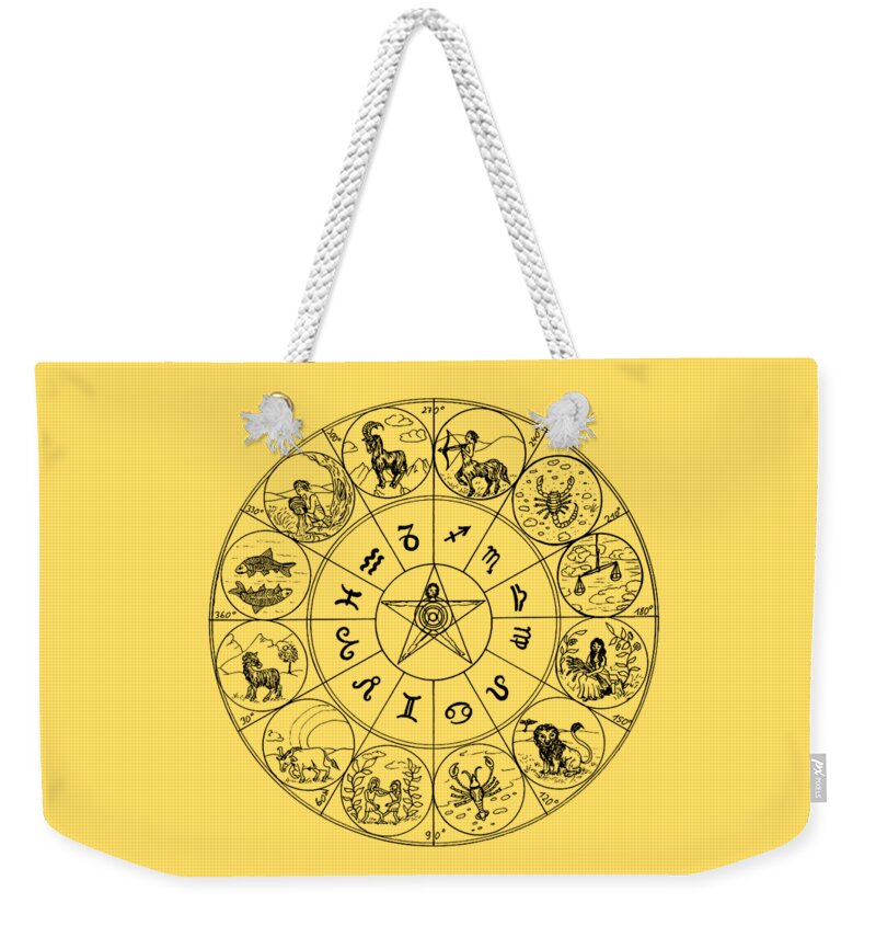 Zodiac Symbol Weekender Tote Bags
