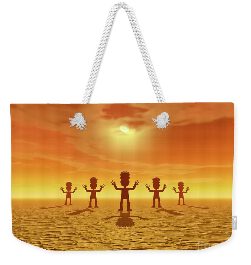 Zombies Weekender Tote Bag featuring the digital art Zombies of the Desert by Phil Perkins