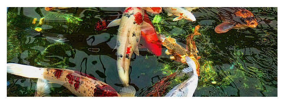 Centerpiece Mat with Japanese Koi Fish