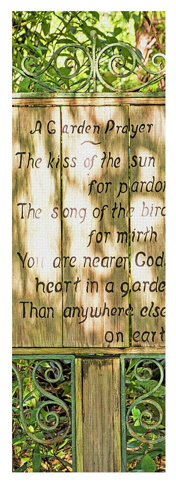 Garden Prayer Poem Mat by Tasker - Pixels