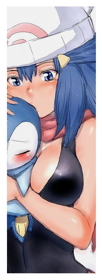 Sexy Dawn and Piplup Pokemon Bath Towel by Fumio - Pixels