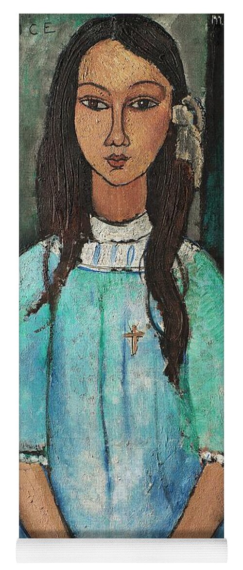 Amedeo Modigliani Yoga Mat featuring the painting Alice by Amedeo Modigliani