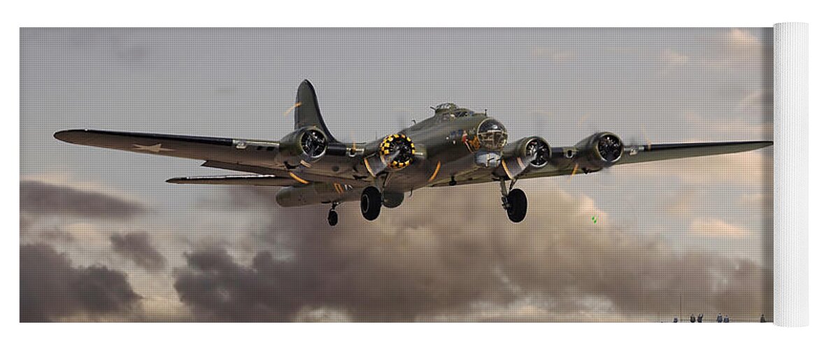 Aircraft Yoga Mat featuring the photograph B17- 'Airborne' by Pat Speirs