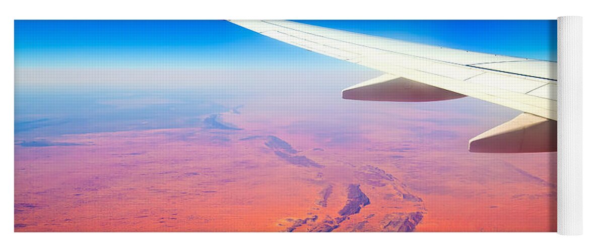  Central Australia From The Air Outback Australian Landscape Gum Trees Yoga Mat featuring the photograph Central Australia From The Air by Bill Robinson