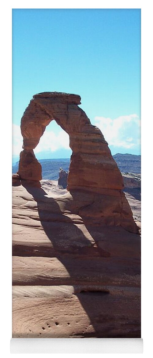Arch Yoga Mat featuring the photograph Delicate Arch And Shadow by Christiane Schulze Art And Photography