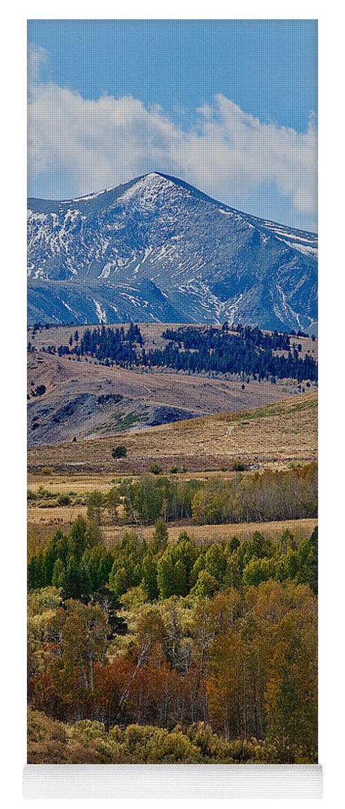 Sierras Mountains In California. Fall Season At The Sierras Yoga Mat featuring the photograph Sierras Mountains by Mae Wertz