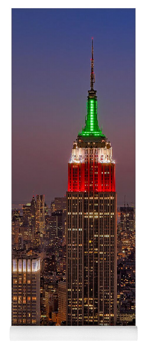 Empire State Building Yoga Mat featuring the photograph Top Of The Rock by Susan Candelario