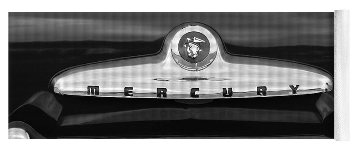1949 Mercury Coupe Emblem Yoga Mat featuring the photograph 1949 Mercury Coupe Emblem by Jill Reger