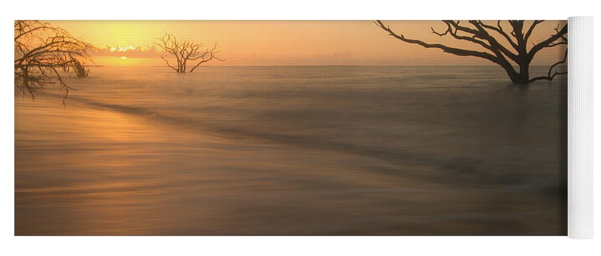 Sea Yoga Mat featuring the photograph Sunrise at Botany Bay Beach by Doug McPherson