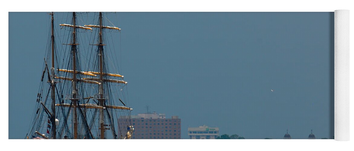 Uscgc Eagle (wix-327) Yoga Mat featuring the photograph USCGC Eagle WIX-327 by Dale Powell