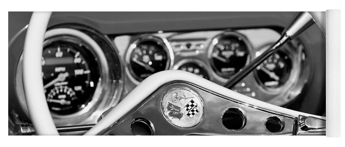 Chevrolet Impala Steering Wheel Yoga Mat featuring the photograph Chevrolet Impala Steering Wheel #1 by Jill Reger