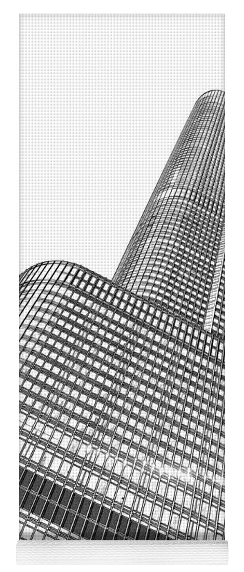 Chicago Downtown Yoga Mat featuring the digital art Chicago Downtown by Dejan Jovanovic