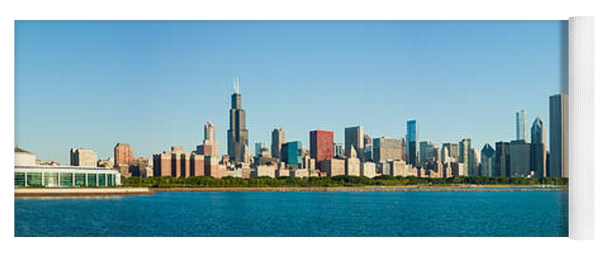 Chicago Skyline Yoga Mat featuring the photograph Chicago Lake Front #1 by Semmick Photo