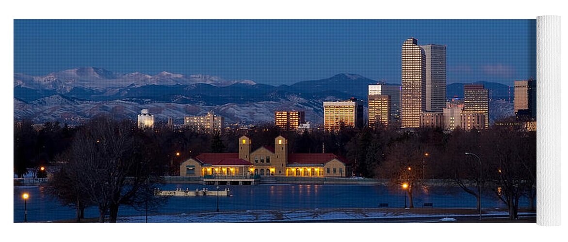City Park Yoga Mat featuring the photograph Denver City Park in the Winter #1 by Ronda Kimbrow
