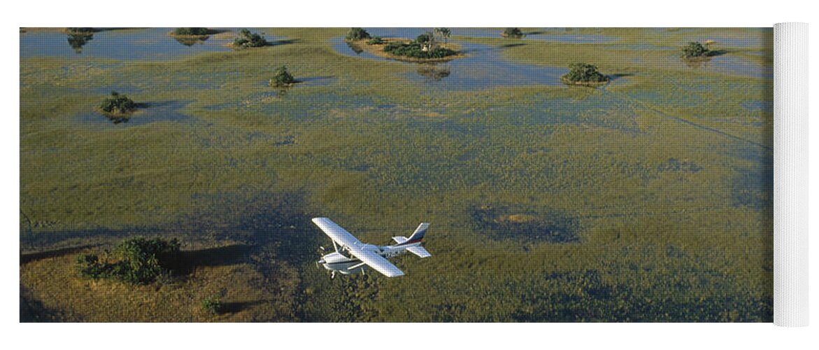 Feb0514 Yoga Mat featuring the photograph Flight Safari Okavango Delta Botswana #1 by Konrad Wothe