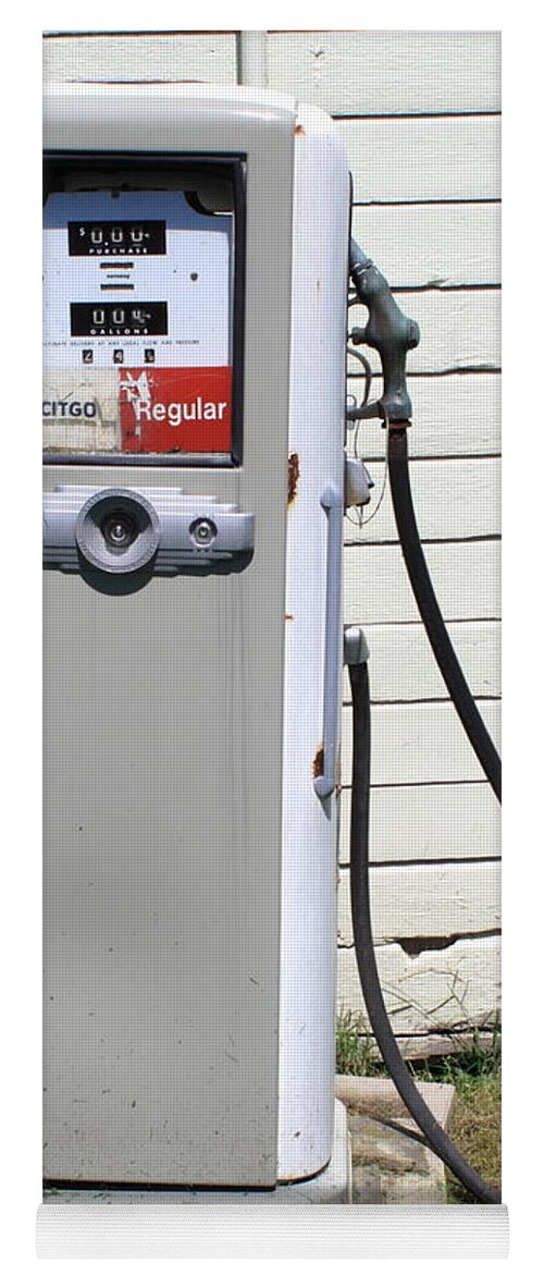 Agriculture Yoga Mat featuring the photograph Gas Pump #1 by Frank Romeo