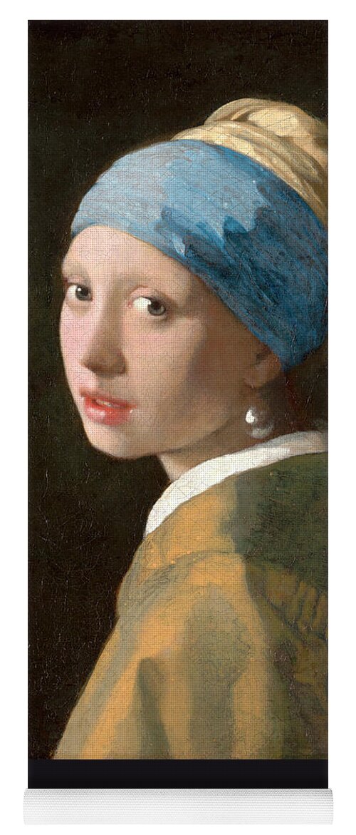 Girl With A Pearl Earring Yoga Mat featuring the painting Girl with a Pearl Earring by Johannes Vermeer