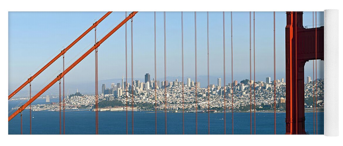 America Yoga Mat featuring the photograph Golden Gate Bridge #1 by Melanie Viola