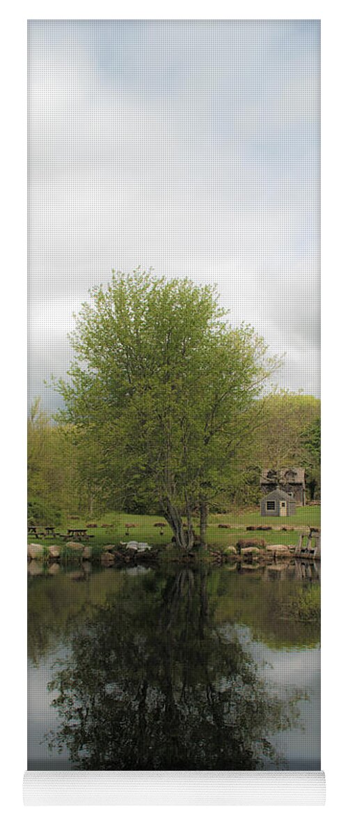 Grays Yoga Mat featuring the photograph Grays Mill Pond #1 by Angela DeFrias
