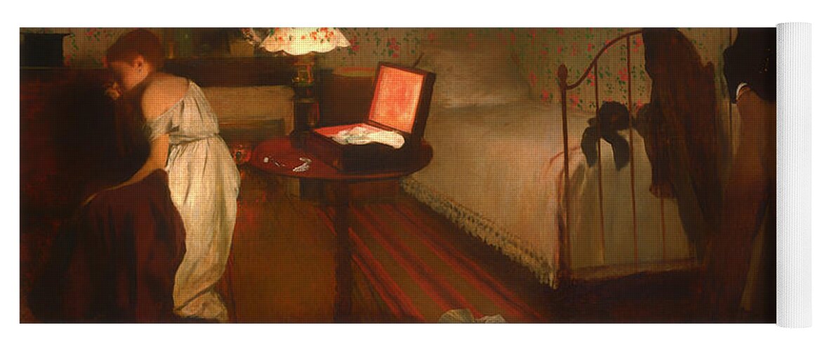 Interior Yoga Mat featuring the painting Interior #5 by Edgar Degas