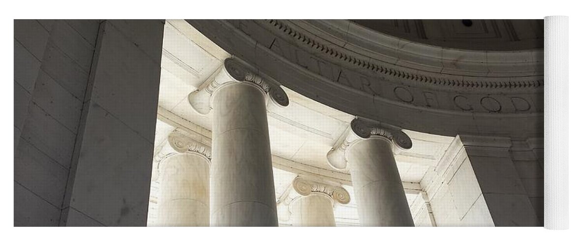 Declaration Of Independence Yoga Mat featuring the photograph Jefferson Memorial Architecture by Kenny Glover