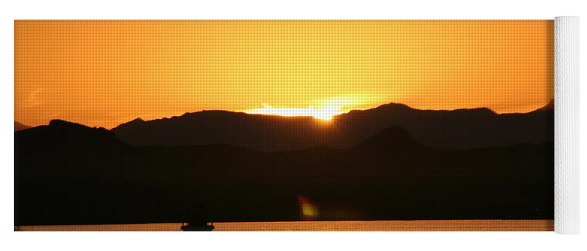 Lake Yoga Mat featuring the photograph Lake sunset #2 by David S Reynolds