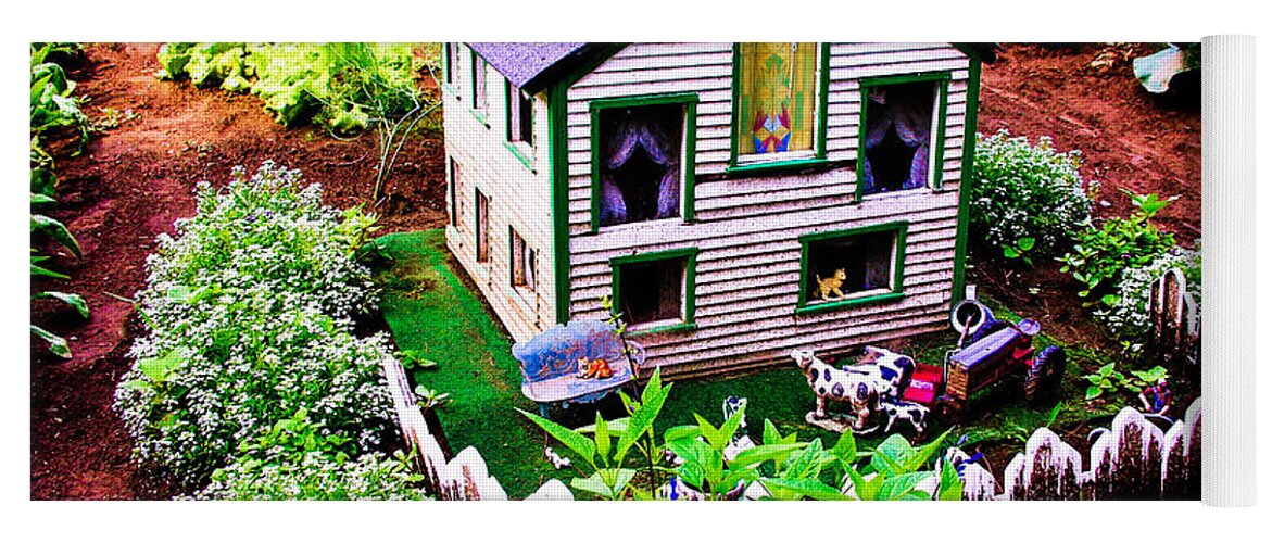 Garden Yoga Mat featuring the photograph Little Garden Farmhouse #1 by Sherman Perry
