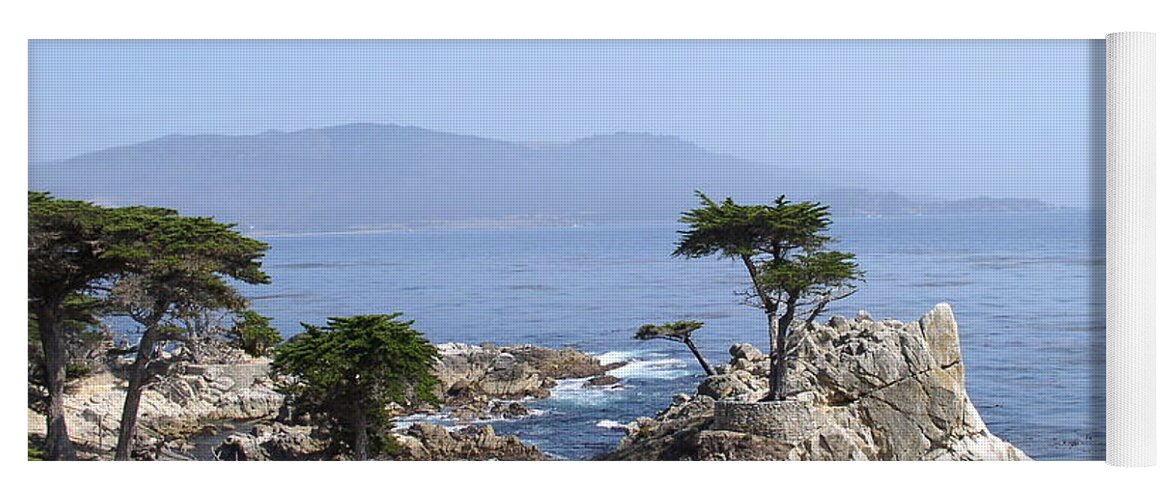 Lone Cypress Yoga Mat featuring the photograph Lone Cypress #1 by Bev Conover