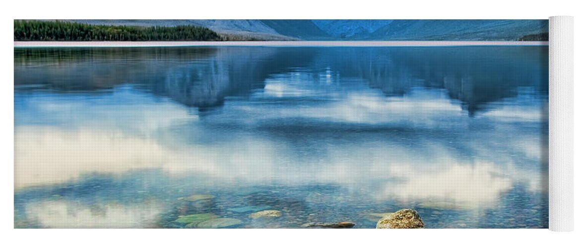 Mcdonald Lake Yoga Mat featuring the photograph McDonald Lake #1 by Gary Beeler