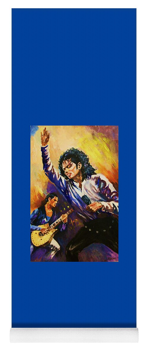 Portraits Yoga Mat featuring the painting Michael Jackson in Concert by Al Brown