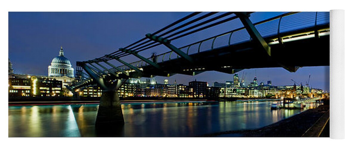 Photography Yoga Mat featuring the photograph Millennium Bridge And St. Pauls #1 by Panoramic Images