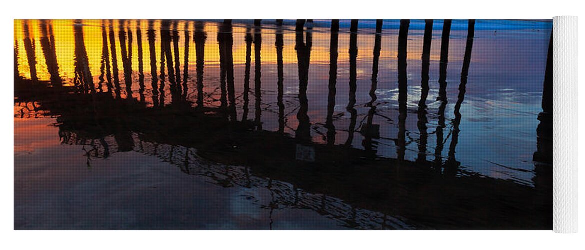 Pier Yoga Mat featuring the photograph Oceanside Pier at Sunset #1 by Ben Graham