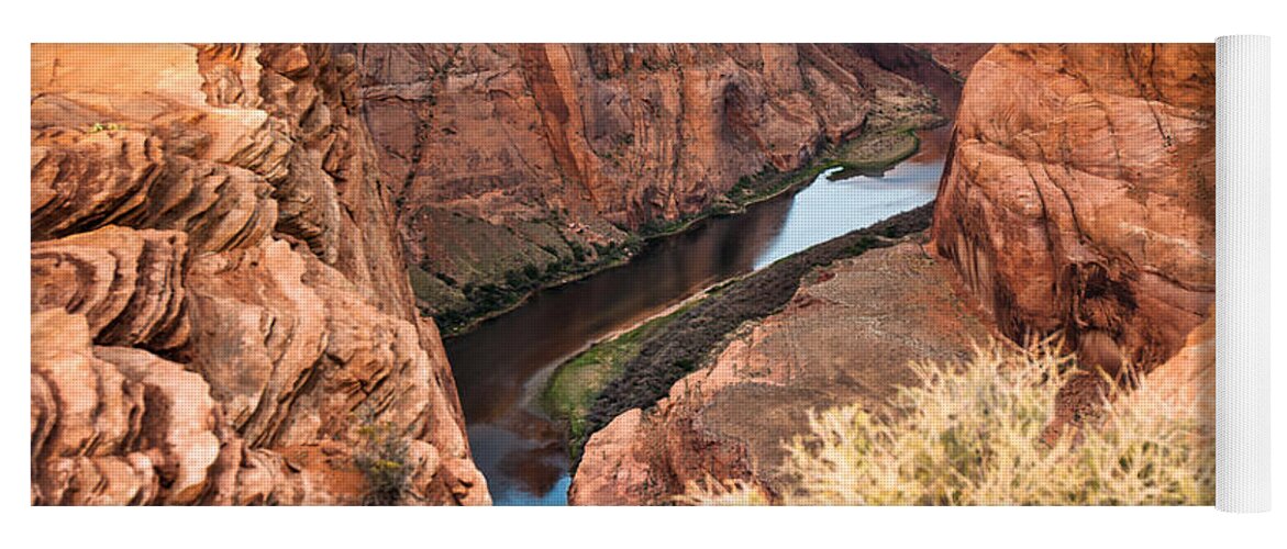 America Yoga Mat featuring the photograph River Through Horseshoe Bend #1 by Gregory Ballos