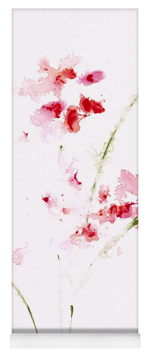 Beautiful Yoga Mat featuring the painting Romance Red IX by Jerome Lawrence