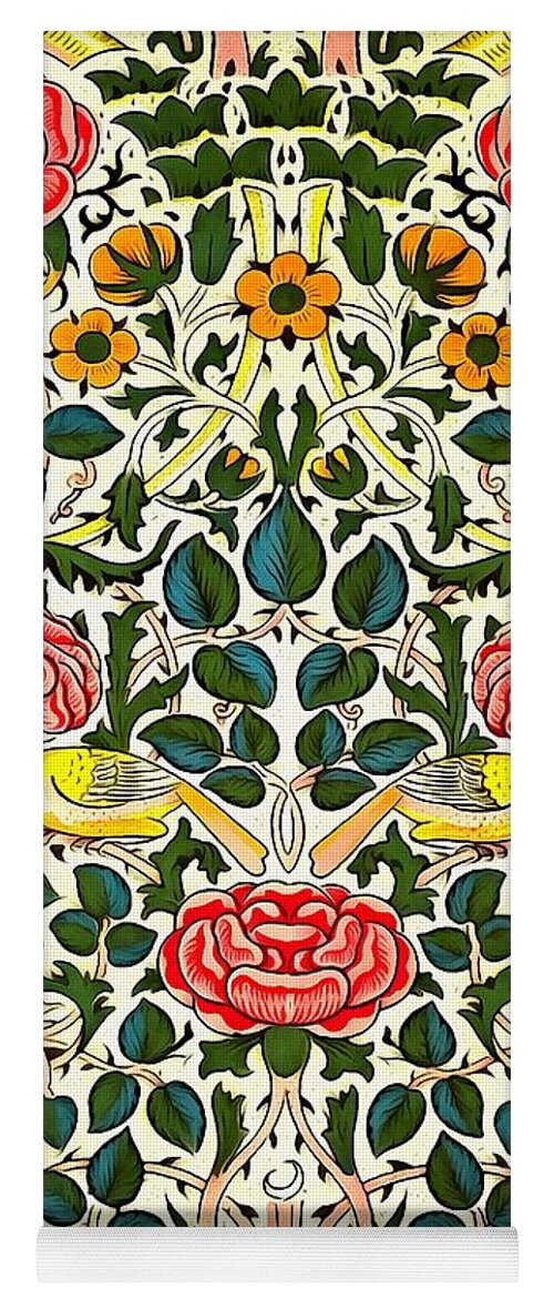 Artistic Yoga Mat featuring the painting Rose Design #1 by William Morris