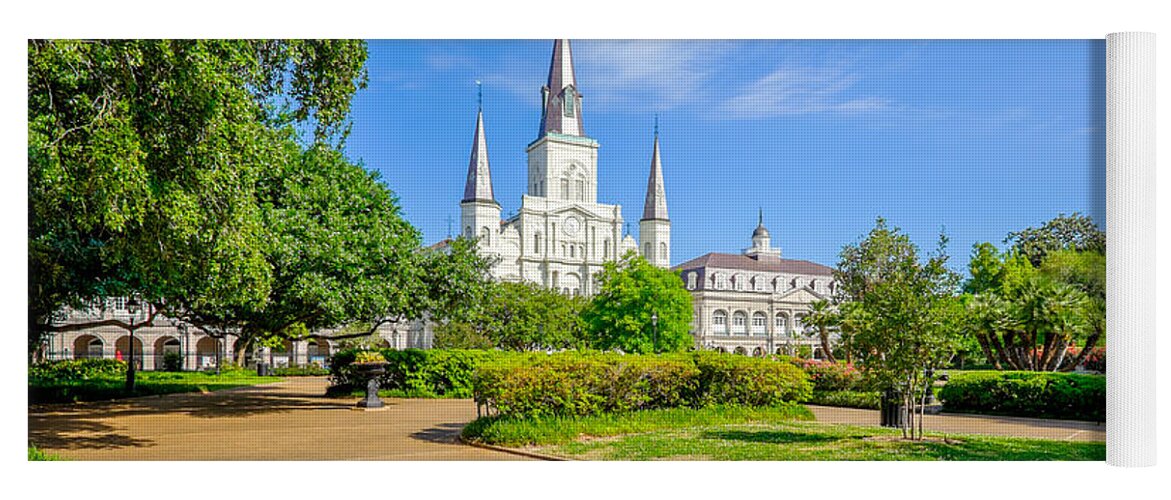 Architecture Yoga Mat featuring the photograph Saint Louis Cathedral #1 by Raul Rodriguez